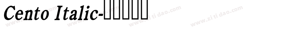 Cento Italic字体转换